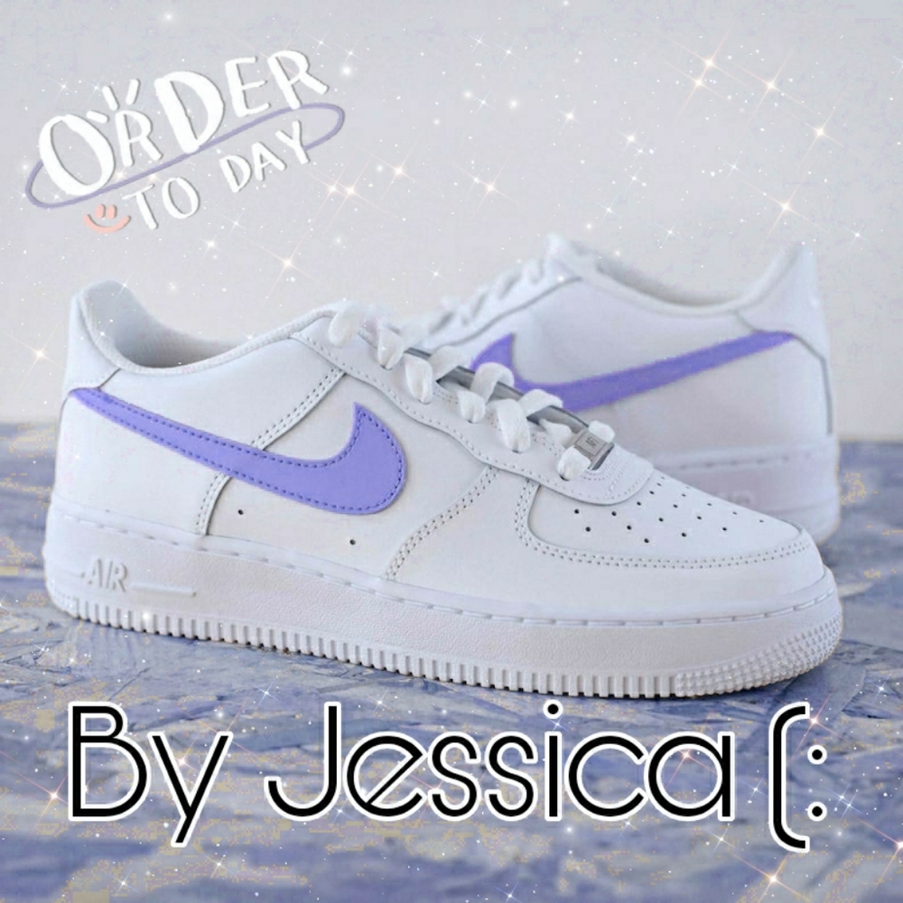 CUSTOMIZE NEW ALL WHITE AF1S